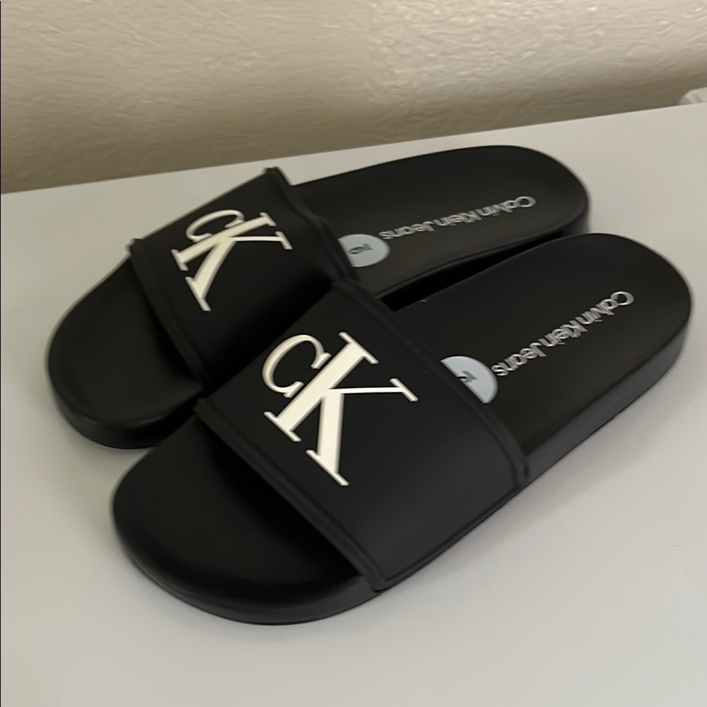 Calvin Klein Black Slides